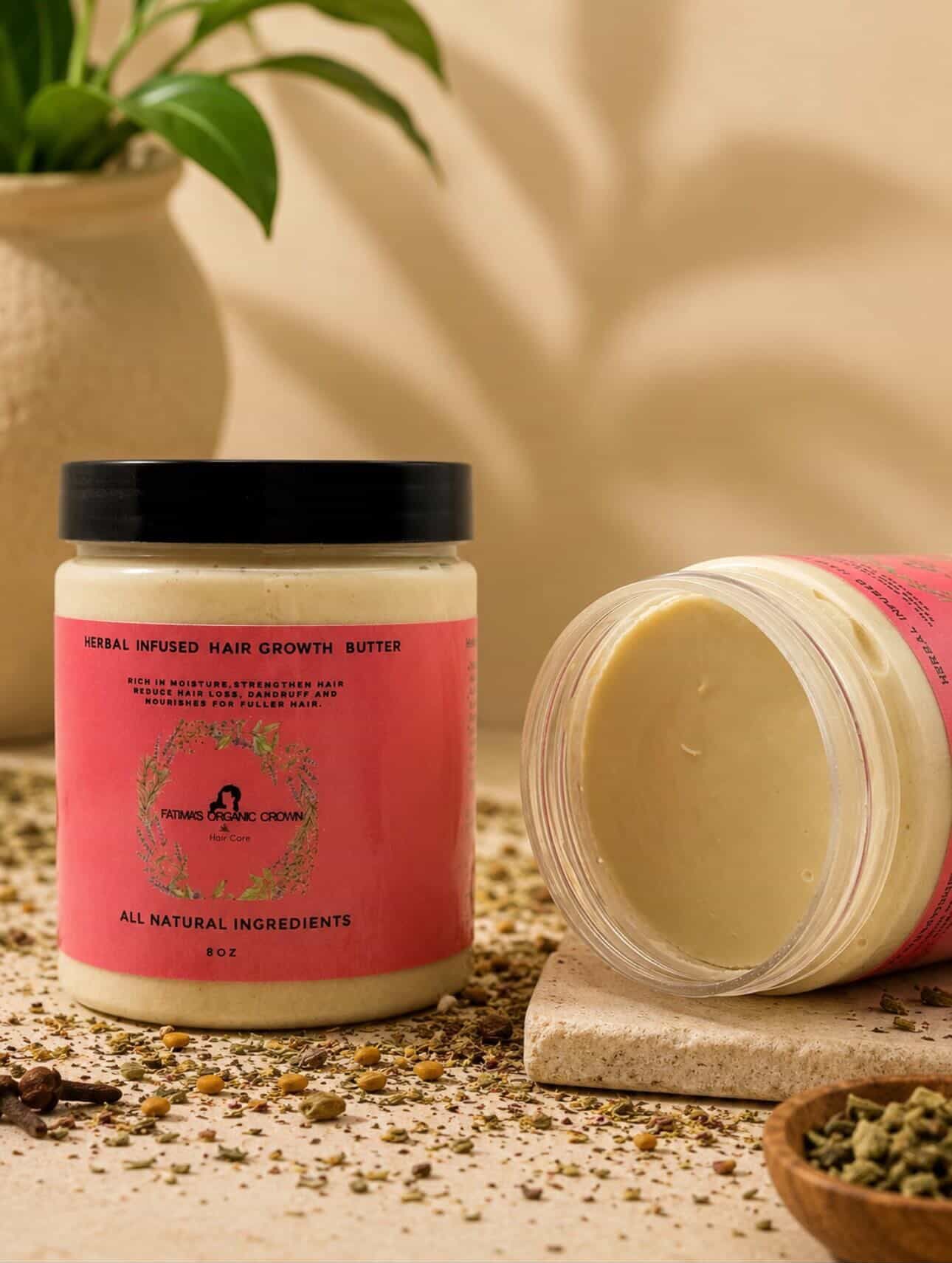 Herbal infused hair growth butter